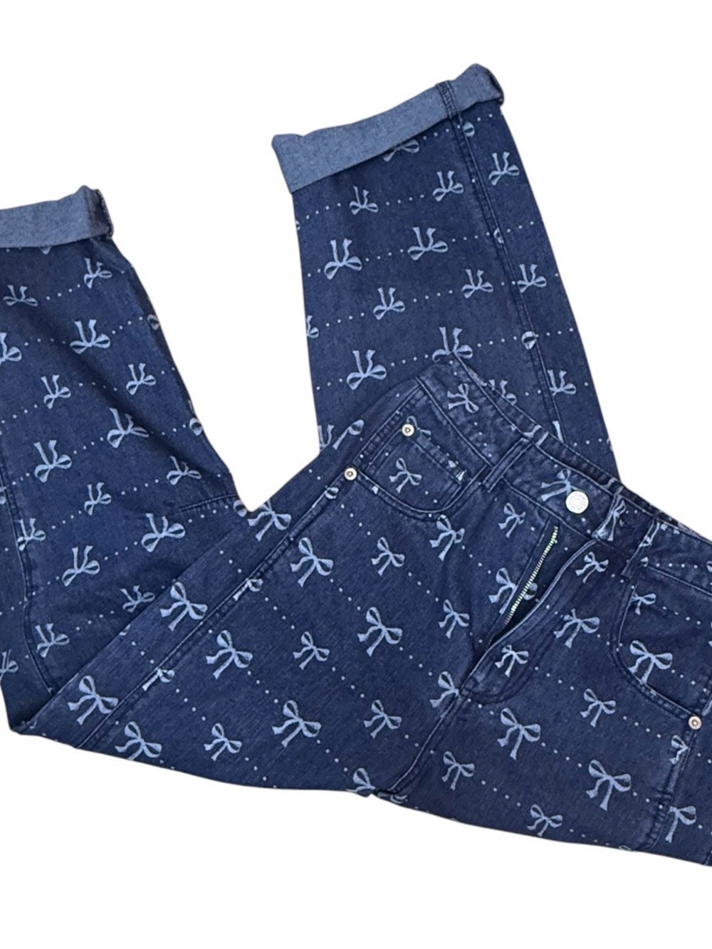 entro Light Blue Denim Jeans with Yellow Label